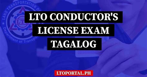 portal.lto.gov.ph exam tagalog|LTO Conductor’s License Exam Reviewer in Filipino (Tagalog).